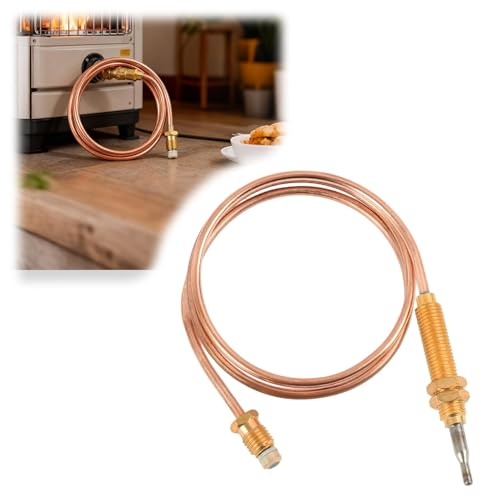 Universal-Gas-Thermoelement M8 Gewinde - 600 mm Sonde für Gasbrenner, Durchlauferhitzer und Öfen - Ersatzteile für Außenheizung und Grillzubehör universal gas thermoelement tageszeitung (1 Stück)
