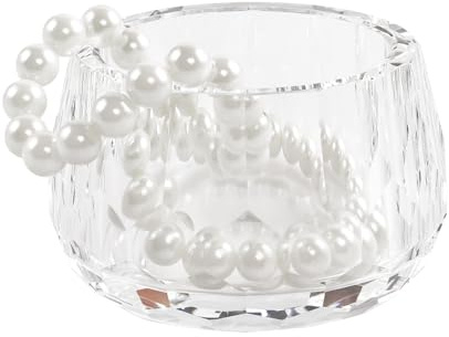 DONOUCLS Dekoratives Kristalllagerbox, Eleganter Glas-Süßigkeitenschale für Schmuck, Ringe, Süßigkeiten & kleine Schätze (6x9cm)