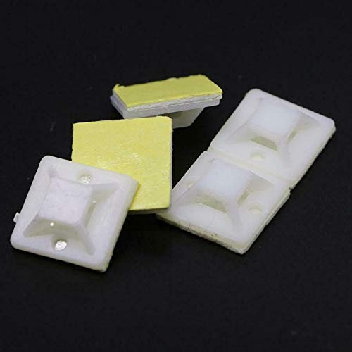 Klebesockel für Kabelbinder 20x20mm - 100 Stück