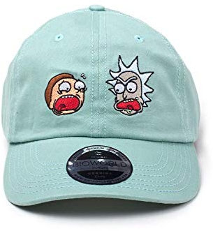 RICK AND MORTY Herren R&M-Dad Cap Baseballkappe, grün, Einheitsgröße