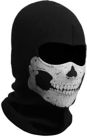 WTACTFUL 3D Skelett mit Totenkopf Ghost Balaclava Gesichtsmaske für Cosplay Kostüm Halloween Party Ski Snowboard Fahrrad Motorrad Outdoor-Aktivitäten, White Skull (Breathable Mesh Fabric)