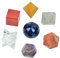 FASHIONZAADI Seven Chakra Stone Crystal Platonic Solids Sacred Geometry 7 Pcs Set for Chakras Balancing Healing Gemstone Energy Size 15-20 mm