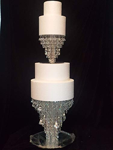 CRYSTAL CHANDELIER CAKE STAND 2 TIER