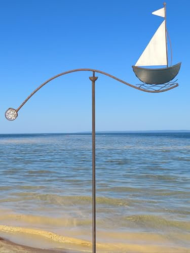 Pommerntraum | Windspiel maritim Nautic Gartenpendel Gartenstecker Gartendekoration Segelboot Segelschiff nautisch