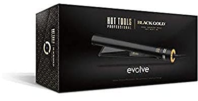 Hot Tools - Plancha de pelo (titanio, 32 mm), color negro y dorado