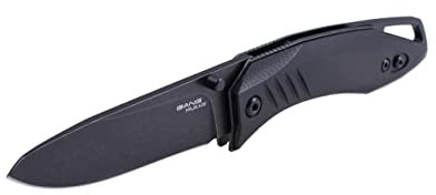 Mr. Blade Modernes Taschenmesser — Bang Schwarz — Bushcraft Outdoormesser aus D2 Stahl