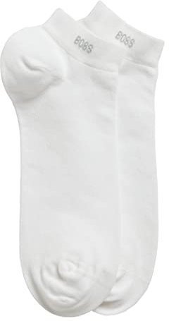 BOSS Herren 2p Uni Cc Sneakersocken, -100 white, 43-46 EU