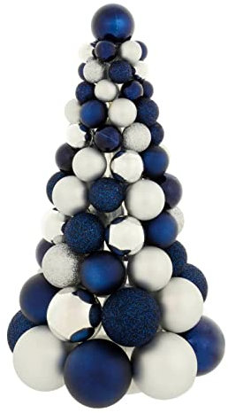 Mr Crimbo Mini Christmas Bauble Tree Ornament Novelty Xmas Decoration 34cm - Navy