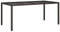 vidaXL Table de Jardin Table de Salle à Manger de Patio Table à Dîner d'Extérieur Terrasse Marron 190x90x75 cm Verre Trempé et Résine Tressée
