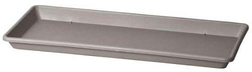 Decorspace - Plato rectangular para maceta y plantas de exterior (80 cm, marrón)