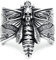 BlackAmazement 316L Edelstahl Ring Totenkopf Schmetterling Totenkopfschwärmer silber schwarz Gothic Biker Herren Damen (55 (17,5))
