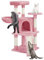 Yaheetech Arbre à Chat Hauteur 107cm Griffoir Grattoir Tour de Jeux pour Chat avec Centre d'activités Arbre a Chat en Sisal Rose