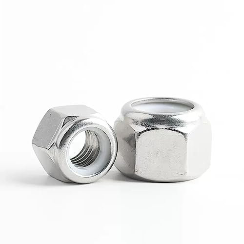 20pzs 3/8-24 Tuerca hexagonal autoblocante de acero inoxidable 304 del sistema británico