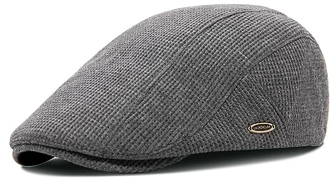 YAMEIZE Retro Flat Cap Lined Cabbie - Winter Adjustable Newsboy Hat Warm for Men Women Ivy Cap Trendy Cotton Beret Peaky Flat Cap Driving