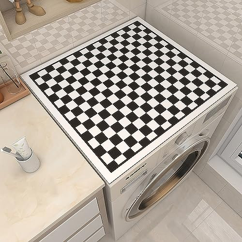 Sonderpie Couvre Lave Linge,Housse Machine à Laver Top,Dessus De Machine à Laver Anti-PoussièRe,AntidéRapant,Doux Cuir,SèChe Rapide,Four à Micro-Ondes Domestique,Coussin De RéFrigéRateur
