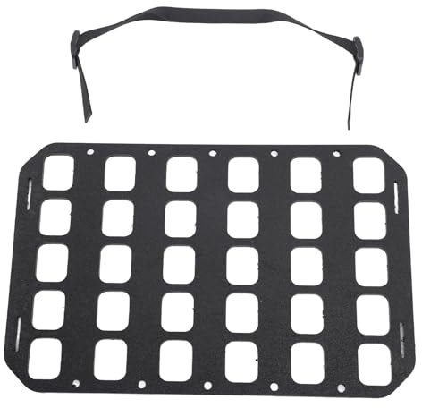 Miokycl Panneau Molle Noir avec Poignée PP, Trous Fixes, Panneau D'organisation Molle pour Boîte Murale, Sac à Dos