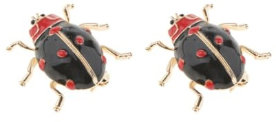 Emaille Marienkäfer Insekt Brosche Pin Damen Herren Schmuck Rot