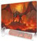 Nkddert MTG Playmat, Playmats for TCG 24 x 14 MTG Play Mat with Free Storage Bag for Cards Game Play Waterproof and Non-Slip Gaming Playmat(Flaming Dragon MTG Playmat)
