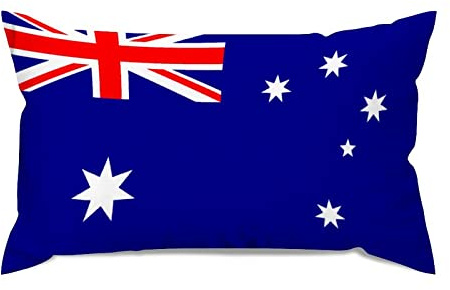 Kopfkissenbezug Australien-Australien-Flagge Kissenbezüge Gemütliche Dekokissen Kissenhülle Weich Kissenhüllen Für Sofa Schlafzimmer Wohnzimmer 40X60cm