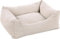 Flamingo Rechteckiges Velutto-Körbchen Beige – 80 x 67 cm, ideal für Französische Bulldoggen, Cocker Spaniel, Beagles und Shih Tzus, luxuriöser Komfort und Premium-Qualität