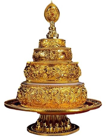 Luwecf Plato de Mandala con Adorno de Budista Tibetana para El Hogar