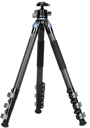 SlRUl L-324F Carbon Stativ Reisestativ Kamera mit KS-40 Low Gravity Kugelkopf, Ultraleicht, Kompakt, Schnellverriegelung, für Landschaftsfotografie, Max. Belastung 25kg