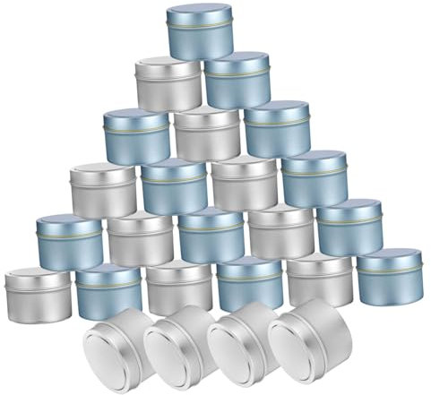 CIMAXIC 24 Stück Leere Kerzengläser Metallgläser Für Kerzen Diy-kerzengläser Mit Deckel Aufbewahrungsbehälter Für Kerzen