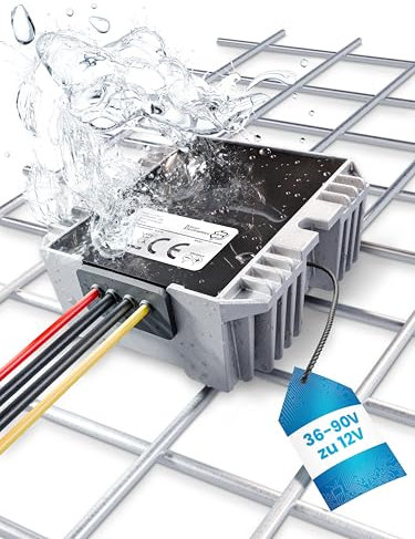 Bauer Electronics | Isolierter DC-DC 48-V / 60-V / 72-V / 84-V zu 12-V Spannungs-wandler 10-A 120-W | Converter Galvanisch getrennt Spannungs-regler Spannungs-stabilisator begrenzer Step-down Volt