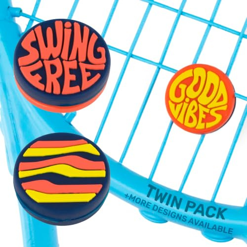 Get A Grip - Spezielles Tennisschläger-Griffband - Anti-Rutsch/Schnelltrocknendes Tennis-Overgrip - Vorgeschnittenes Badminton-Schläger-Griffband mit Endband - Squashschläger-Griffband (Good Vibes