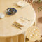 Softalker runde Tischdecke Weihnachten Silvester 160 Gold abwaschbar Jacquard-Wellenmuster Wasserabweisend Abwischbar Fleckschutz Tischtuch Tablecloth für Outdoor Draußen Party Geburtstag Hochzeit
