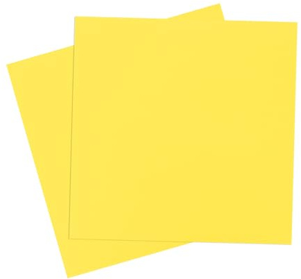 QUARKZMAN 2 Stück Schaumstoffplatten, 25 x 25cm Gelb Moosgummi Platten, 5mm EVA Foam für DIY Basteln, Geburtstag, Weihnachten, Partydekoration