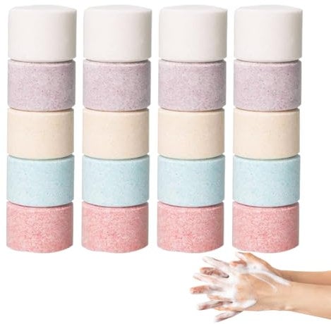 20Pcs Hand Soap Refill,Foaming Hand Wash Refill,Foaming Hand Wash Effervescent Tablets Refill,Neat Handwash,Various Fragrances Are Available,Simple and Portable,Suitable for Kitchen and Bathroom