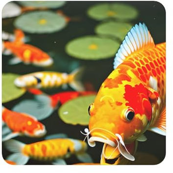 Japanische hübsche Koi-Fische, rund, weich, magnetisch, Kühlschrankmagnete, entworfen mit einzigartigen Mustern und perfekten Materialien