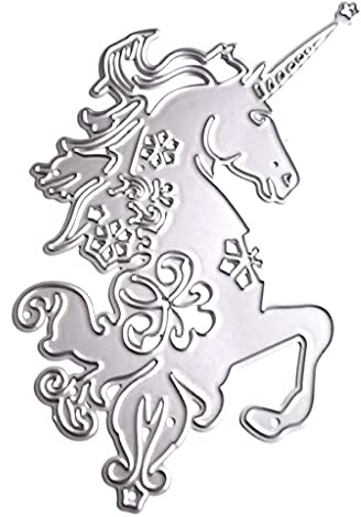 JSGHGDF Niedliche Einhorn Metall Stanzform Exquisite Einhorn Stanzform Prägeschablone Für Papierhandwerk Fotoalbum Dekor