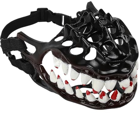 Halloween-Maulkorb für Hunde – witziger Hundemaulkorb, Halloween-Maulkorb für Hunde mit Zähnen | Gruseliger Hundemaulkorb mit großen Zähnen | Gruselige Requisite für Halloween-Hundekostüm