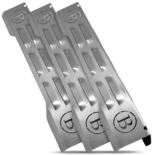 BABOSSA Flammschutz aus V4A Edelstahl 3er Pack – passend für Burnhard Fred – Massive Brennerabdeckung – Ersatz für Aromaschienen & Flavourizer – langlebiges Zubehör für Gasgrill