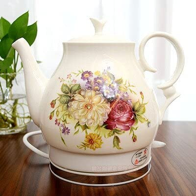 SCWZZWSY Cold kettle Ceramic Electric Kettle Porcelain Kettle Blue and White Porcelain Foam Teapot Daily Kungfu Teapot Electric Tea Kettle Electric kettle (Purple) (Orange) lofty ambition hopeful
