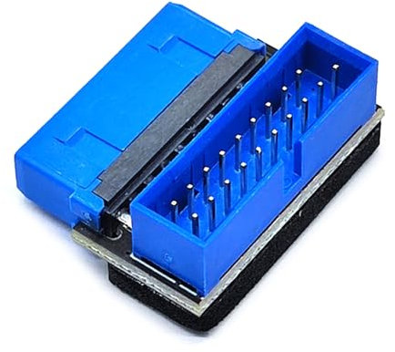 Desktop Internal Socket USB Header Adapter USB 3.2 19/20Pin Motherboard Socket Connection 90 Degree Adapter