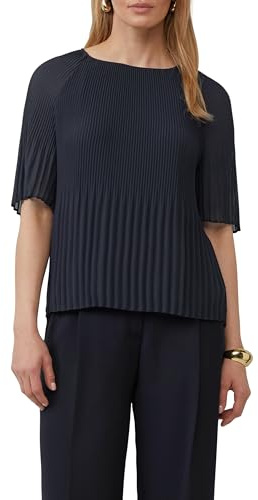 s.Oliver Plissierte Chiffonbluse mit kurzen Ragalanärmeln