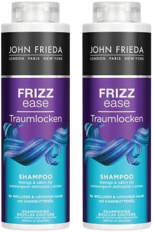 John Frieda Traumlocken Shampoo - Vorteilsgröße: 500 ml - Frizz Ease Serie - Haartyp: lockig, wellig, widerspenstig - Kabinettgröße (Packung mit 2)