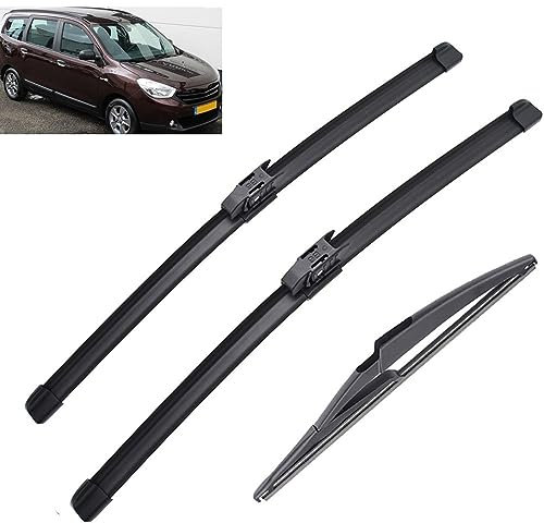 Auto Scheibenwischer für Dacia Renault Lodgy 2017–2023,Vorne + Hinten Wischer Klingen,Wischblatt Wischerblätter,hervorragende Sicht auf der Straße