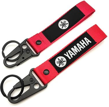 Moto polyester Porte-clés personnalisé en brodé porte-clés personnalisé porte-clés pour Yahama,Red-A