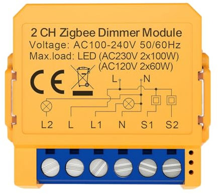 Uxsjakjsd Tuya ZigBee Dimmer Switch Module Smart Home DIY Module Control Supports Voice Control APP Control 2 Way