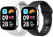 Astorgos 2 Pack Bracelet de Montre Compatible avec Xiaomi Redmi Watch 3 Active Uniquement, Bracelet de Sport de Remplacement en TPU pour Homme Femme, Noir+Blanc