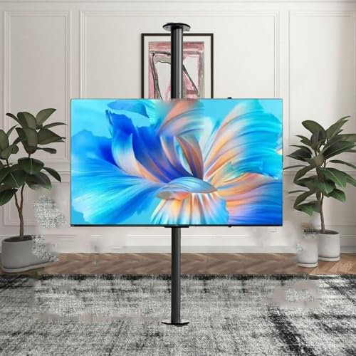 TV Floor Stand - 360 Degree Rotating Stand Partition Wall Rotating Rack, Adjustable Tilt Swivel TV Ceiling Mount, Fits 32-75inch LED Screen(60-85cm)