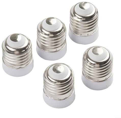 Kerzenleuchter Adapter Pack 5 x E27 auf E17 Lichtsockel Konverter für LEDs und Glühlampen