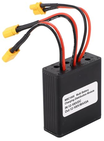 Pwshymi Dual Battery Efficient Discharge Converter for Electric Bike 12V‑100V 5A, Long-lasting Power Supply for Cyclists, ABS, Metal