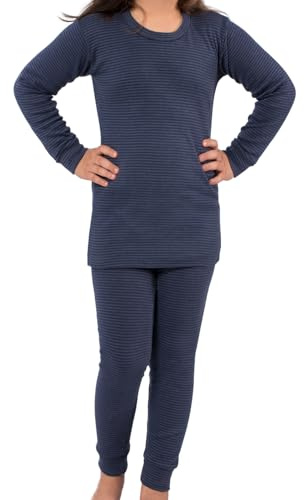 Celodoro Kinder Thermowäsche-Set Ringel-Optik warm und atmungsaktiv