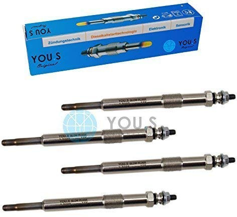 4 Stück YOU.S Original Glühkerzen Länge: 118,0 mm Spannung: 11 V - 1313809