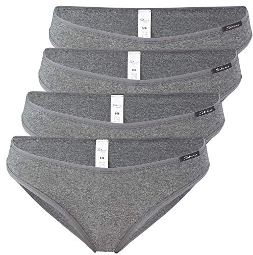 Skiny 4er Pack, Advantage Cotton Damen Rio Slip (42, Anthra Melange)